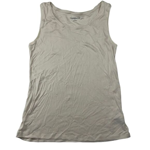 NWT Croft & Barrow Empty Canvas Cream Scoop Neck Tank Top Size L Cotton Modal - Picture 1 of 8